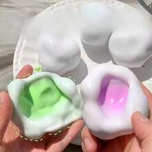 1pc New Pressure Release Simulation Mochi Toy, Plastic Shaped Ice Skin Glutinous Rice Ball Fingertip Toy, Handmade Relaxing Squeezing Ball Decoration (Random Color/Style), Squishy Toys,Cheese Squishy,Fidget Toys (Random Colors And Styles) - Multicolor - View 3
