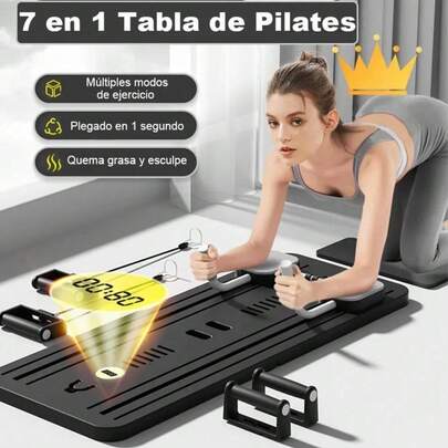 Tabla de Entrenamiento Abdominal Multifuncional | Plegable, Color Rosa | Ideal para Ejercicios en Casa