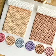 1pc Woven Texture Polymer Clay Mold, Suitable For Making Earrings, Brooches, Pendants, Ceramics And Other DIY Jewelry Crafts - White - View 3
