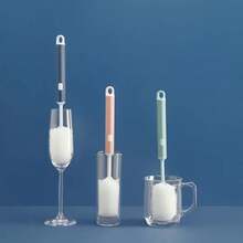 1个升级版清洁刷，杯刷、瓶刷、玻璃刷、水瓶替换刷头，可拆卸PP长柄深度清洁工具 - 多色 - 查看 4