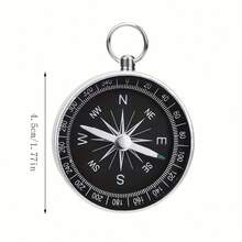 1pc Mini Compass Keychain, Lightweight Aluminum Alloy Material, North Compass, Keychain Pendant, Portable Outdoor Navigation Tool, Suitable For Hiking, Camping Or Daily Use, Camping Accessories, Hiking Accessories, Men's Accessories, Emergency Tool, Multi-Purpose, Convenient To Carry, Applicable To Camping Supplies, Survival Supplies, Exploration, Mountaineering, Outdoor Activities, Bag Pendant, Travel Accessories, Lifesaving Tools, Camping, Sports Accessories, Men's Gifts, Women's Gifts - One Size Fits All - View 5