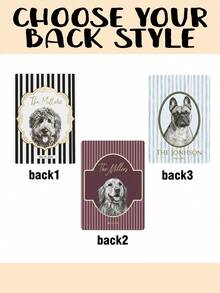 Customized Pet Photo Playing Cards, Personalized Dog Photo Playing Cards, Customized Pet Mementos With Family Names, Exclusive Playing Cards For Pet Lovers, Made Of Paper Material, Suitable For Pet Owners, Dog Lovers, And Families. - Multicolor - View 6