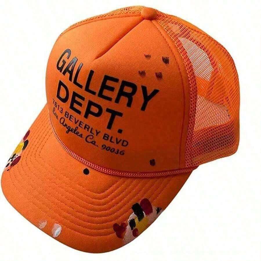 Gallery Hat Fashion Graffiti Baseball Cap Hop Cap Visor Truck Cap - Orange - 查看 1