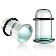 2个装耐热玻璃耳扩，基础款，耳洞扩张器，耳洞饰品，低过敏性 - 玻璃耳擴 - 查看 33