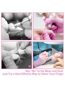 50支/20支/10支装 - 1.57英寸/4厘米指甲刷套装：迷你指甲刷、指甲清洁刷和去角质刷 - 足部和指甲护理工具 - 粉色 - 查看 5