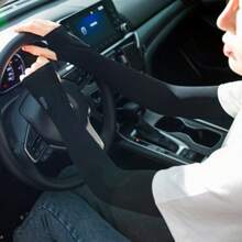 Ống tay giữ ấm bằng đá lạnh, ống tay làm mát khi đạp xe, lái xe ngoài trời mùa hè, ống tay liền thân bằng lụa lạnh chống tia UV. - Thiếu ngón tay - Xem 8