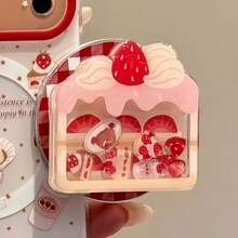 Unique Strawberry Cake Shaking Magnetic Stand Compatible With Phones, Strongly Attaches To Desktop, Extendable - 草莓蛋糕搖搖樂[磁吸支架] - 查看 2