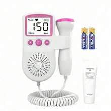 Fetal Baby Doppler With Doppler Gel, Baby Heart Monitor Doppler, Mini Doppler, Detect And Display Fetal Heart Rate For Home Use, Larger LED Display - 粉色 - 查看 1