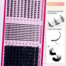 260簇仿貂毛假睫毛，C型卷翘，9-16毫米混合自然款，3D俄式假睫毛，个人美睫工具 - 查看 7