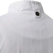 Ubon Women's Chef Coat Side Mesh Vent Zipper Chef Jacket - White Short Sleeve Single - View 6