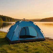 Instant Pop-Up Camping Tent / Outdoor Automatic Tent / Beach Sun Shelter / Hiking Backpacking Tent / Fishing Picnic Tent / Portable Folding Car Camping Tent / 2 Sizes Available / Random Color / Multi-Person Camping Tent - Multicolor - View 8