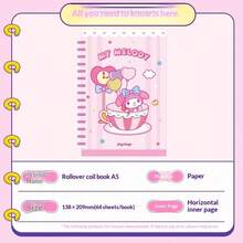 A5 Coil Bound Cartoon Student Correction Notebook, Cute For Girls School Supplies - B - View 7