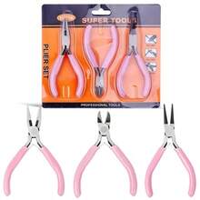 QIAO Bộ dụng cụ kìm làm trang sức, bao gồm kìm mũi nhọn, kìm mũi xích, kìm mũi tròn và kìm cắt dây, thích hợp cho việc sửa chữa trang sức và các dự án thủ công DIY quấn dây. - Hồng - Xem 17