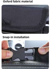 Tempat Sampah Mobil Lipat Anti Bocor dengan Tutup, Tas Penyimpanan Mobil Tahan Air, Cocok untuk Bagasi Truk dan SUV/Kursi Depan/Kursi Belakang, Kantong Penyimpanan Interior Mobil yang Mudah Dipasang, Sangat Cocok untuk Perjalanan - Hitam - View 5