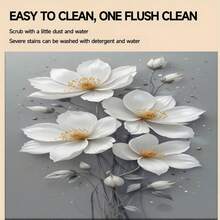1 tấm lót bát đĩa họa tiết cánh hoa đơn giản, thấm hút nhanh khô, dùng cho mặt bàn bếp, chống trượt, có lỗ thoát nước cho máy pha cà phê, chất liệu cao su, vật dụng cần thiết cho nhà bếp, phụ kiện gia đình. - Nhị hoa màu trắng chứa ánh sáng - Xem 10