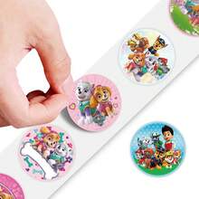 500 pezzi/rotolo Adesivi graffiti carini di Paw Patrol, adesivi decorativi fai-da-te per skateboard, telefono, laptop, frigorifero, impermeabili - Multicolore - Visualizzare 3