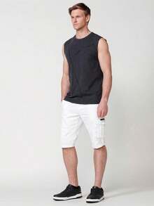 Koroshi Camisetas e regatas esportivas masculinas - Preto - Ver 5