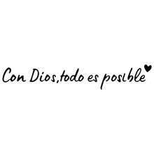 With God, All Things Are Possible' Spanish Faith Text Car Sticker, Rearview Mirror Decal, Waterproof & Sunproof Universal Car Interior/Exterior Decoration Sticker - Decorative Stickers - View 8