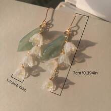 Lily Of The Valley Earrings, Lily Earrings, Dangle Earrings, Dainty Floral Fairy Flower Earrings, Cottagecore Earring, Mom Gift, Bridal Earring - 花 - 查看 5