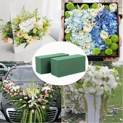 Floral Foam For Weddings And Valentine's Day, Made Of , Materials. Hand-Cut, Absorbs Water Well, Keeps Flowers Stable. Suitable For Beginners, Florists, And Flower Shops. Can Be Used For Weddings, Graduations, Birthdays, Parties, And Other Floral Arrangements. An , Practical Essential For Fresh Flowers, Also Makes A Great Birthday, Mother's Day, Or Wedding Season Gift.