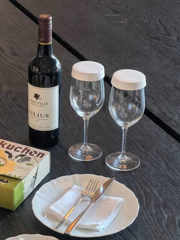 10/50/100 pièces Couvercles de tasses, couvercles pour boissons chaudes, couvercles pour boissons, convenant pour les cafés, hôtels, KTV, bars, cafés, récipients en verre, diamètre de 2,8 pouces, blanc - Multicolore - Voir 5