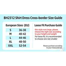 女士宽松下摆开衩短袖衬衫裙，轻薄涤纶面料，落肩设计，休闲优雅商务时尚连衣裙，建议选择小一码以获得宽松版型，适合春夏日常办公、度假、旅行穿着。 - 綠色 - 查看 6