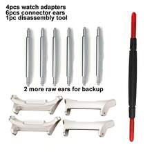 11pcs Watch Adapter Tool Sets Including 4pcs Watch Connectors Compatible With Samsung Galaxy Watch 8 8 Classic Watchband Stainless Steel Connector For Ultra/ Ultra 2025 Watch Accessory,With 6 Pcs Raw Ears And 1 Pc Disassembly And Assembly Tool - Multicolor - View 36
