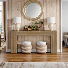 Tribesigns 160 Cm Entryway Console Table, Narrow Long Sofa Table Behind Couch For Living Room, Hallway, Entrance, Foyer - Brown - View 4