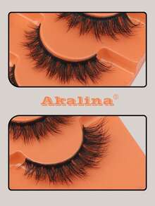 Akalina 7 Pairs 5D Mink Lashes Fluffy Volume False Eyelashes - Black - View 2