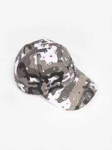 1顶迷彩星形水钻休闲棒球帽，可调节军绿色男女通用嘻哈帽 - 多色 - 查看 10