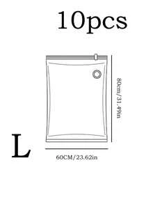 1/5/10 piezas Bolsas de almacenamiento al vacío reutilizables, bomba de vacío se vende por separado - Bolsas de plástico portátiles para viajes, bolsas de almacenamiento de ropa, bolsas de equipaje, bolsas de compresión al vacío transparentes minimalistas, adecuadas para dormitorio, armario, dormitorio, decoración del baño. Regalo de vuelta a la escuela para estudiantes - Multicolor - Ver 14