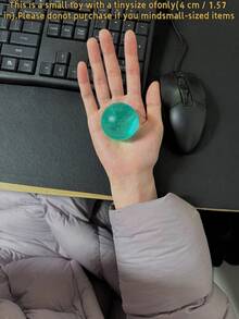 1个手工椰子油挤压球，蓝色或粉色，高延展性慢回弹，日常休闲娱乐减压 - 查看 11