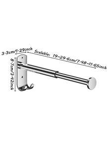 Commercial Clothes Hanger Storage Rack,Installed With Suction Cups Without Drilling,Adjustable Length,Made Of Sturdy Material,Minimalist Style Saves Space,Storage Container For Hangers Used At Home Removable Reusable,For Apartments - Multicolor - View 13