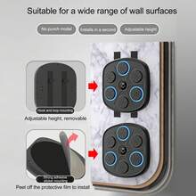Smart Music Punching Target Improve Cardiorespiratory Fitness Interactive Digital Musical Boxing Machine for Home Indoor - Negro - Ver 7