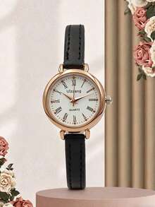 1 chiếc đồng hồ thạch anh vuông tối giản thời trang với dây da thường ngày, phù hợp cho học sinh đeo hàng ngày, có thể dùng làm quà tặng sinh nhật, kỷ niệm, Cyber Monday, khuyến mãi Halloween và các ngày lễ khác, không kèm hộp quà. - màu đen - Xem 2
