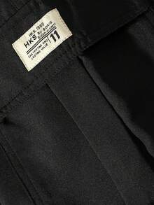 Men's Summer Drawstring Waist Casual Versatile Daily Wear Shorts - Black - View 5
