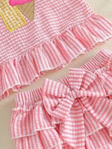 Baby Girls Tank Top Co-Ords - Pink - View 8