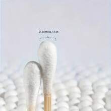 1 Box Of 500pcs High Quality Double-Ended Cotton Swabs With Wooden Sticks - Includes Transparent Storage Box For Daily Cleaning, Earplug For Handcrafts And Cosmetics, Suitable For Pets - Multipurpose - Multicolor - View 10