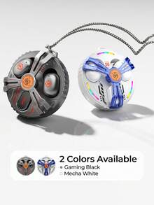 REMAX 2.4G + 蓝牙 6.0 双模游戏耳机，赛博机甲设计，RGB 灯效，超宽真铜动圈单元，全金属锌合金机身，时尚挂绳，一键开关，畅享无延迟游戏和音乐，耳机，耳塞 - 查看 9