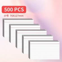 100 Sheets White Index Cards 125x75mm, Blank Review Cards For Study, Notes, Memory And Office Recording - A - View 4