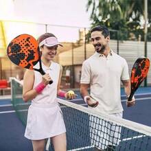 Raqueta De Padel 100% Fibra De Carbono Con Bolsa Color Naranja - Albaricoque - Ver 6