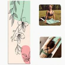 1pc Water Ripple Floral Pattern Non-Slip Yoga Mat - Suitable For Home Workout, Dancing And Skipping Rope - Suitable For Men And Women, Yoga Accessory, Fitness Mat, Multiple Styles Available - Multicolor - View 7
