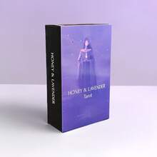 蜂蜜薰衣草主题经典塔罗牌套装，78张完整卡片，适合初学者占卜，也可作为棋盘游戏使用。 - 彩色 - 查看 5