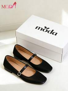 Zapatos para mujer tipo Mary Jane de punta cuadrada con correa ajustable, ballerinas mujer de gamuza suave y cómoda, zapatos cómodos de mujer de piso con tacón bajito, zapatillas elegantes de mujer para trabajo, mocasines de mujer clásicos para uso diario,Nuevos de alta gama para mujer de MODA, cómodos, ligeros y adecuados para primavera, verano, otoño e invierno, Navidad con un diseño elegante y cómodo,Zapatos De Ballet Para Niña Y Mujer, Piel De Pu Elástica,Zapatos De Tela Esqueleto Transpirables De Mujer, Zapatos Casuales De Mujer, Zapatos De Tela Esqueleto Transpirables, Zapatos Sencillos Ligeros De Muje,zapatos de ballet con tira y puntera cuadrada tejida - Negro - Ver 12