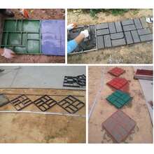 混凝土模具，可重复使用，人行道模具，铺路石模具，庭院露台草坪花园DIY人行道砖模具 - 多色 - 查看 6