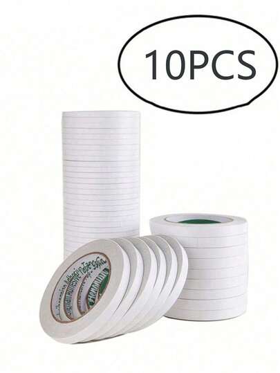 10pcs Double-Sided Adhesive Tapes, Strong Bonding Strength, Suitable For Office, Study, Collage Art, DIY Crafts, Card Making, Gift Wrapping And More. Ideal And Indispensable Tool For Mother's Day, Graduation Party, Birthday Celebration, Wedding, Theme Party, Anniversary Or Singles Party.