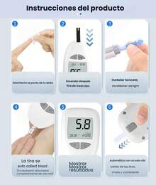 Digital Glucometer + Oximeter, 50 Test Strips And 50 Lancets, White - A - 查看 3