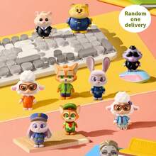 Miniso Đồ trang trí để bàn và sưu tầm theo chủ đề Zootopia Daily Moments của Disney, hộp bí ẩn, nhiều nhân vật, chất liệu vinyl, đế mô phỏng cảnh vật, (giao ngẫu nhiên 1 cái) - Nhiều màu - Xem 1