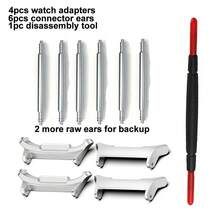 11pcs Watch Adapter Tool Sets Including 4pcs Watch Connectors Compatible With Samsung Galaxy Watch 8 8 Classic Watchband Stainless Steel Connector For Ultra/ Ultra 2025 Watch Accessory,With 6 Pcs Raw Ears And 1 Pc Disassembly And Assembly Tool - Multicolor - View 27