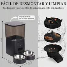 Comedero Dispensador de Comida para Perros con Conexión Wifi | Control Remoto y Programable para Alimentación Automática - Negro1 - Ver 2